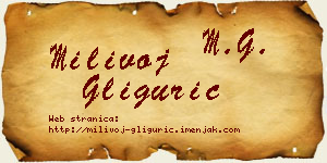 Milivoj Gligurić vizit kartica